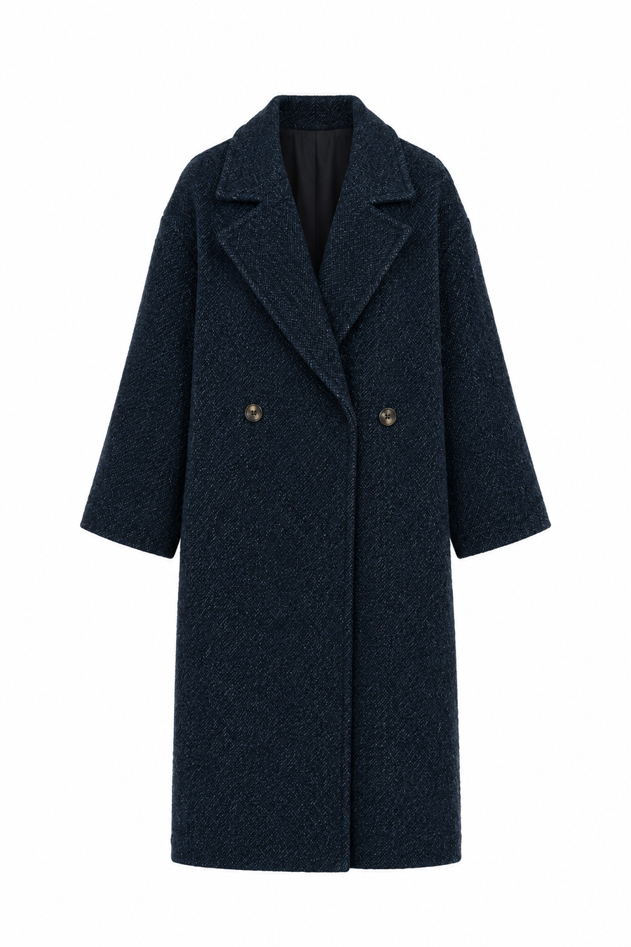 Manteau oversize femme TORMINALIS bleu vue de face packshoot