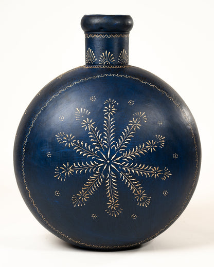 L'ÎLE BLEUE - POT EN METAL PEINT MAINS