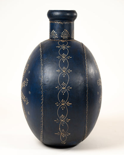 L'ÎLE BLEUE - POT EN METAL PEINT MAINS 3