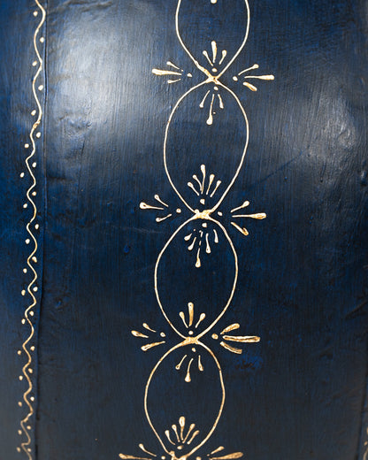 L'ÎLE BLEUE - POT EN METAL PEINT MAINS 3