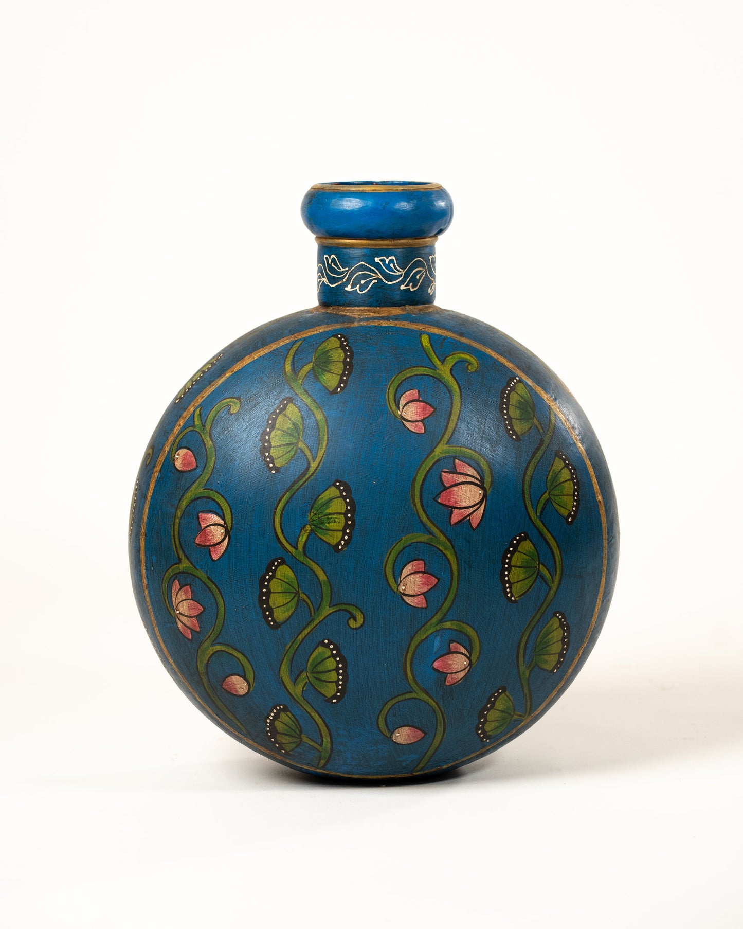 L'ÎLE BLEUE - POT EN METAL PEINT MAINS 5