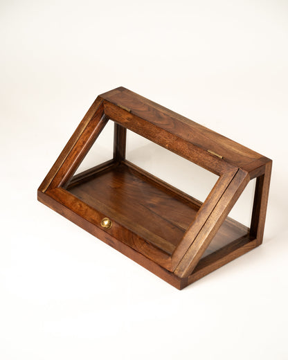 L'ÎLE BLEUE - VITRINE EN BOIS