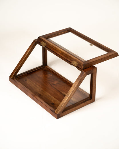 L'ÎLE BLEUE - VITRINE EN BOIS