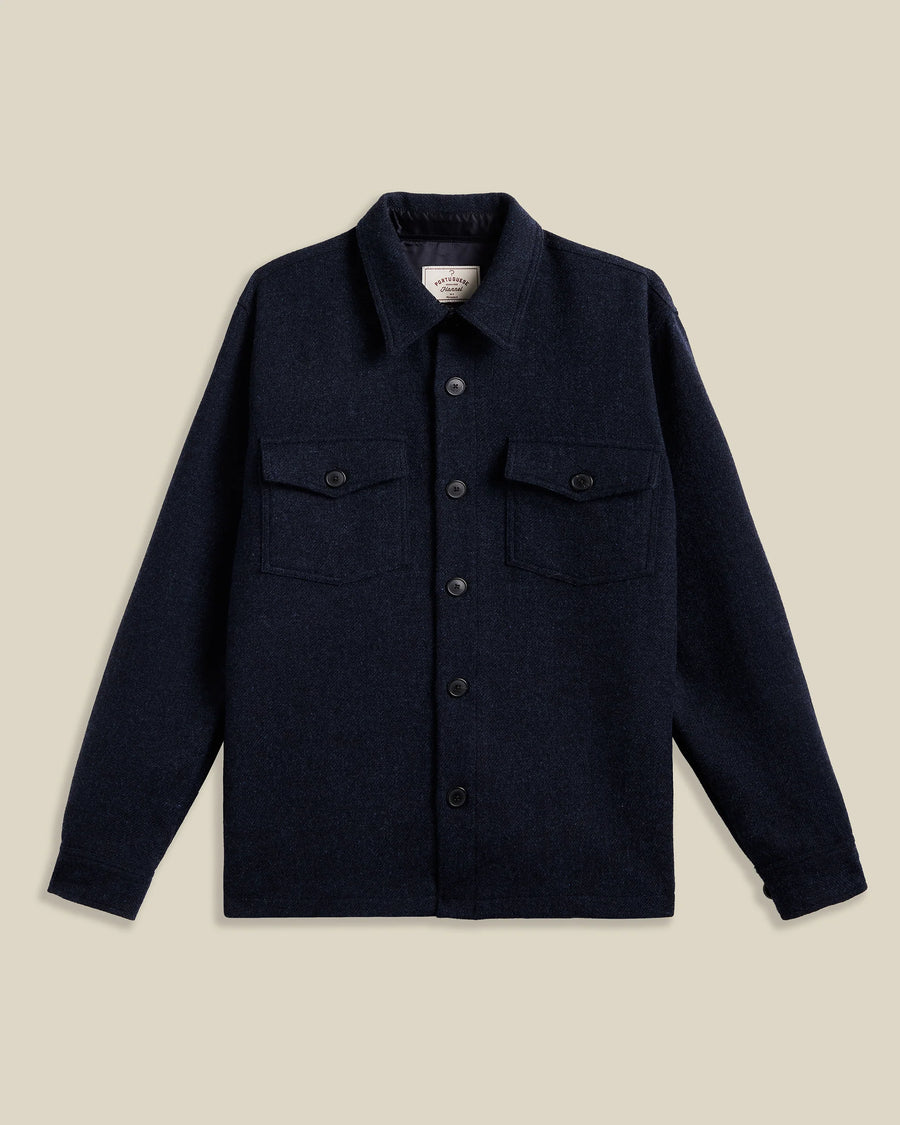 Chemise Wool Field Blue de Portuguese Flannel, vue principale