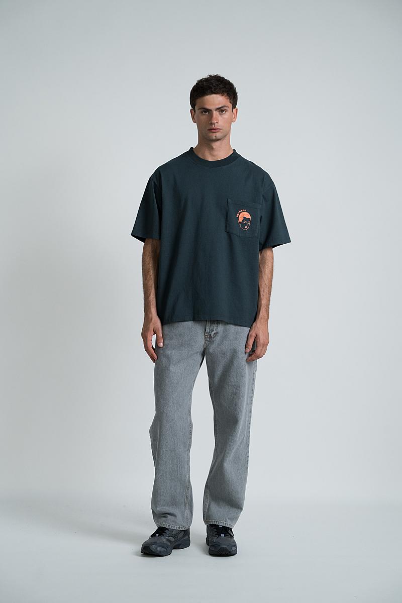 T-shirt homme Wooden Store Crop Toyokuni anthracite, vue de détail