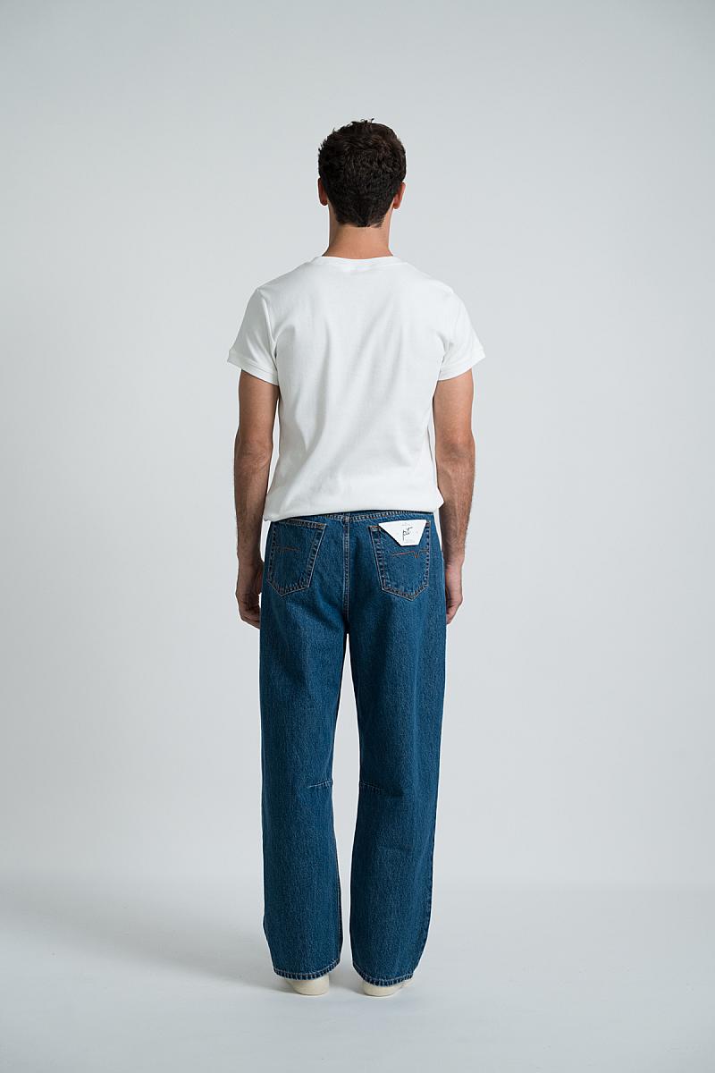 Jean homme Wooden Store Pit bleu coupe baggy, vue complémentaire