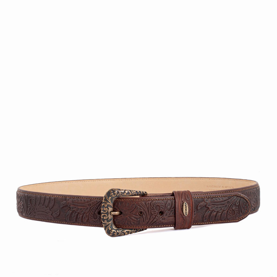 MEXICANA - CEINTURE COWHIDE/GOAT BROWN