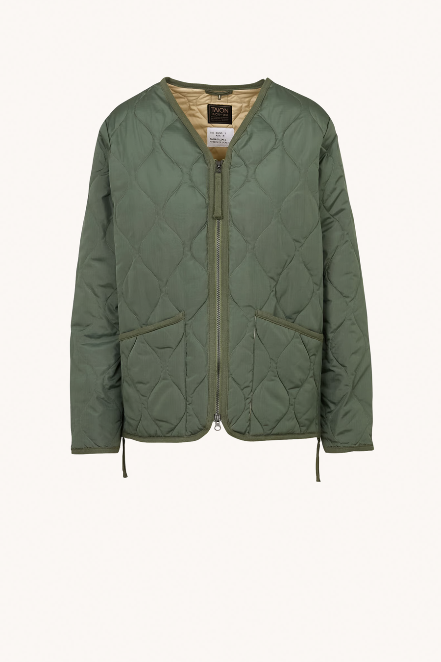 TAION - VESTE MILITAIRE COL V OLIVE