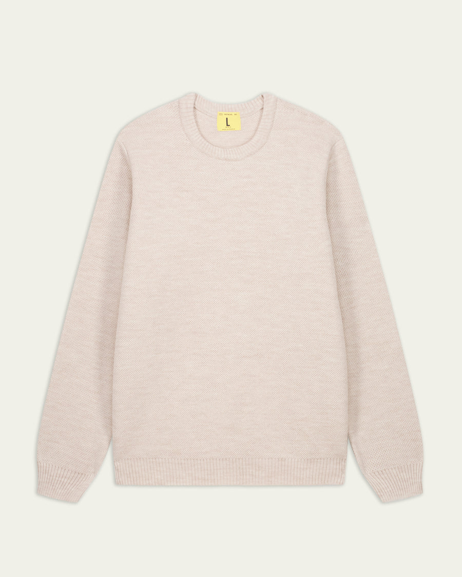 NITTO KNITWEAR - YOURI PULL COL ROND LAINE NATUREL
