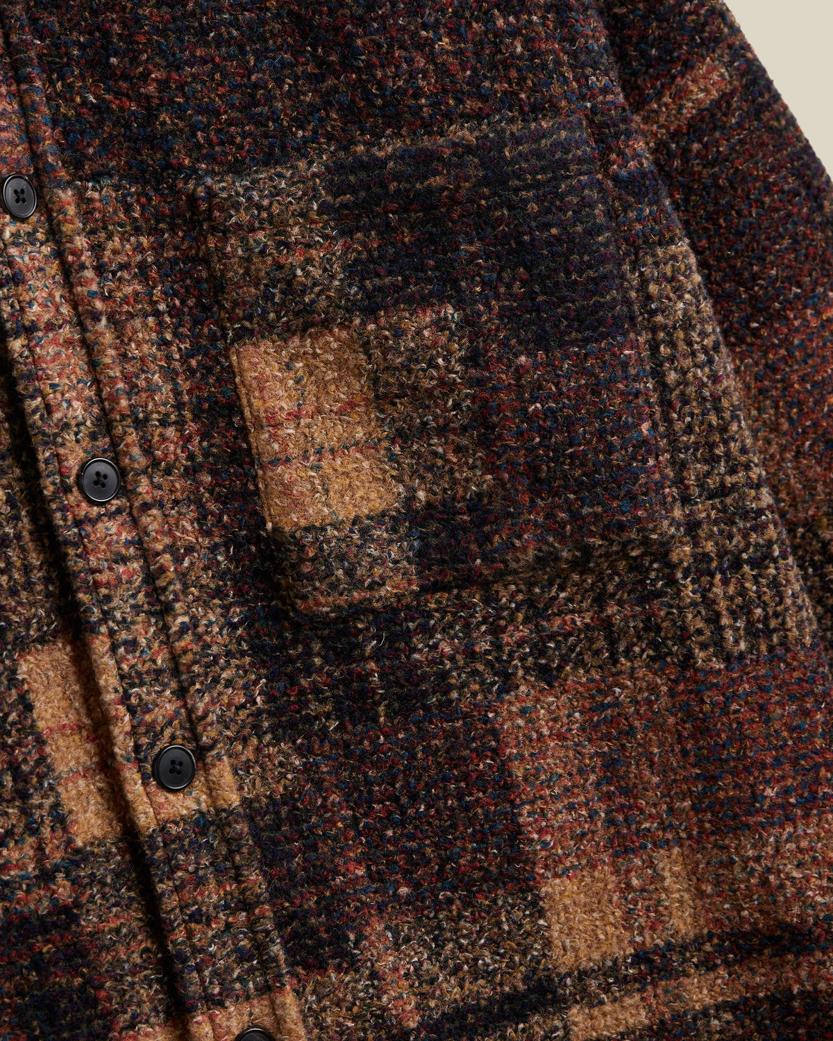 Gros plan sur la surchemise Zender Portuguese Flannel homme