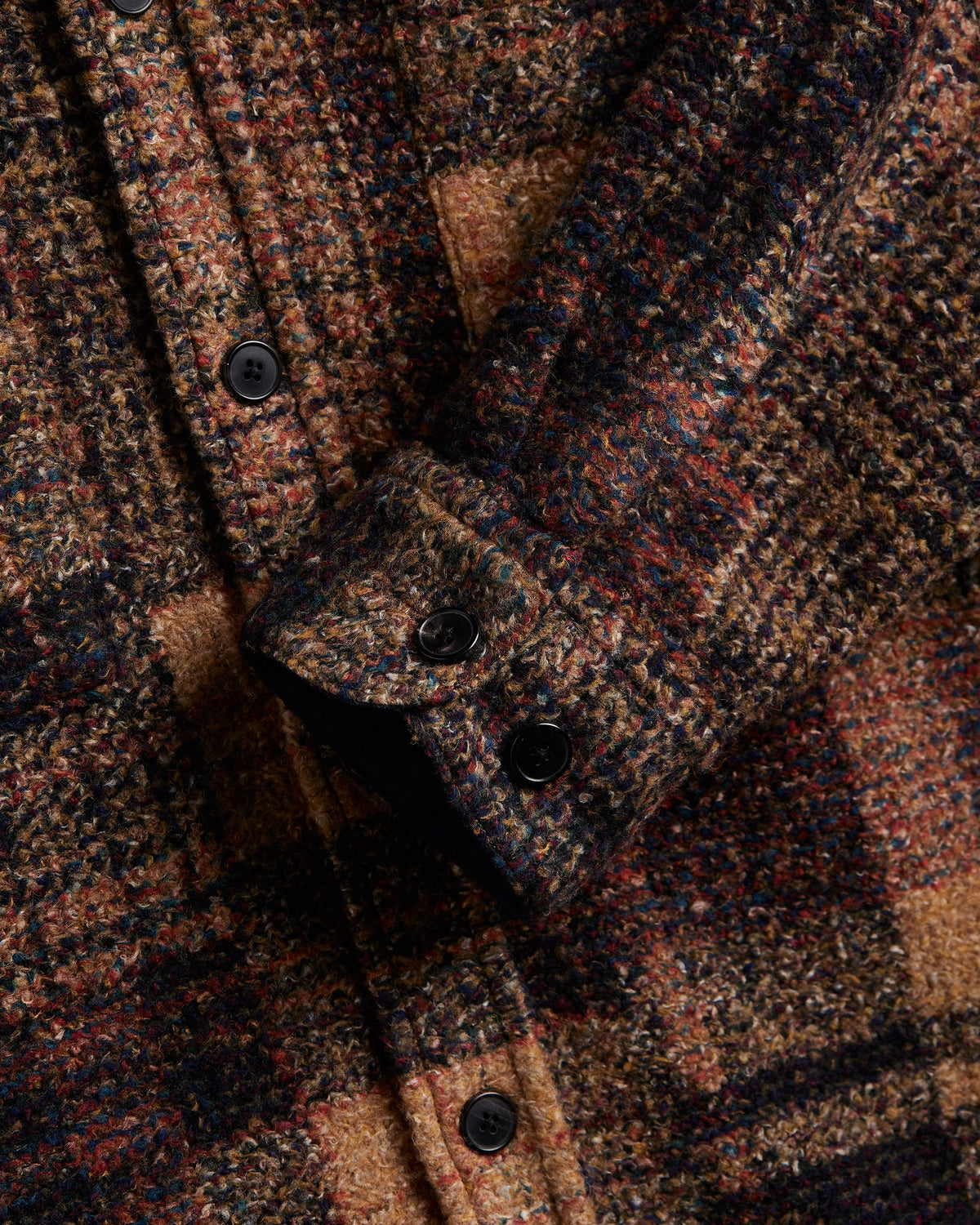 Vue rapprochée surchemise Portuguese Flannel Zender brown multi
