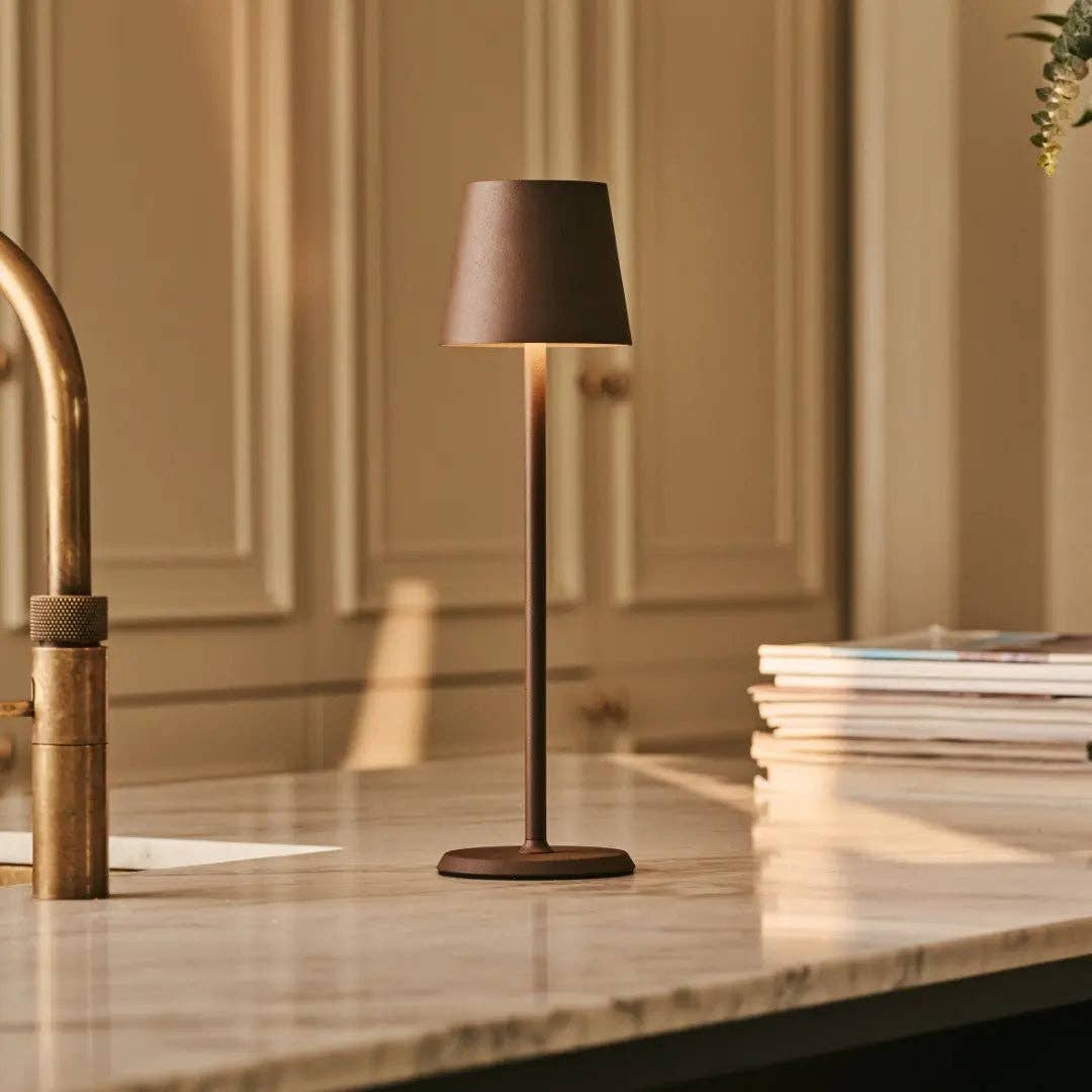 Lampe sans fil Jasper brun moka Tavellio, vue d'ensemble