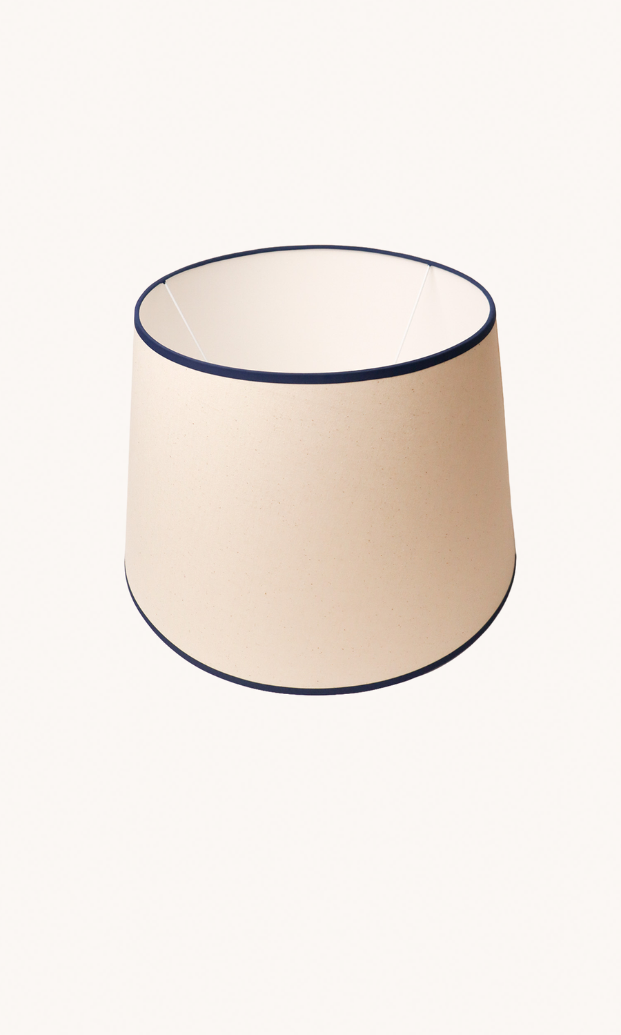 JARAPA - Abat-jour "Calico" fait main avec bordure contrastée bleu