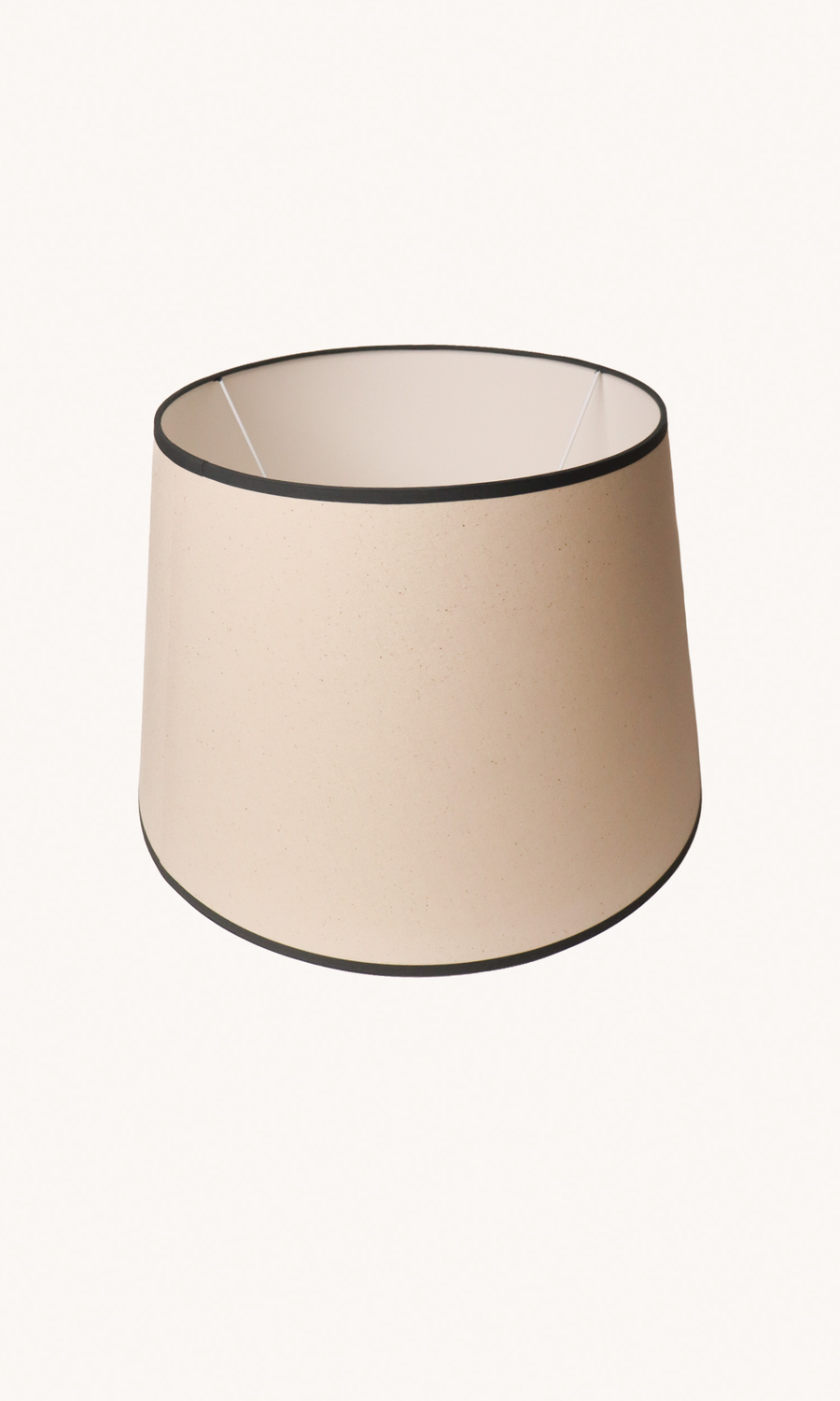 JARAPA - Abat-jour "Calico" fait main avec bordure contrastée bleu gris