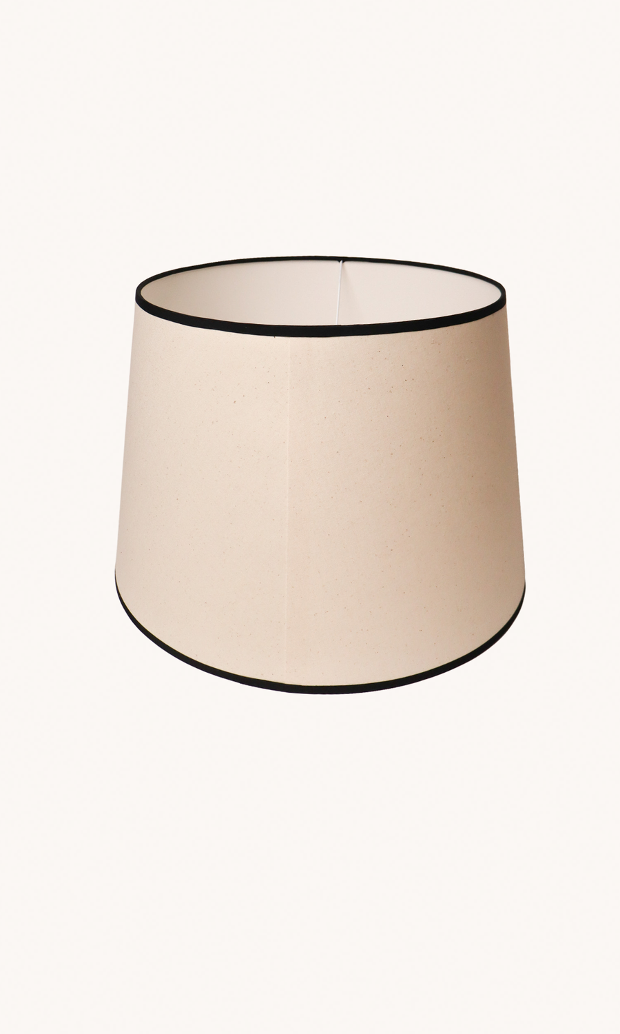 JARAPA - Abat-jour "Calico" fait main avec bordure contrastée noir