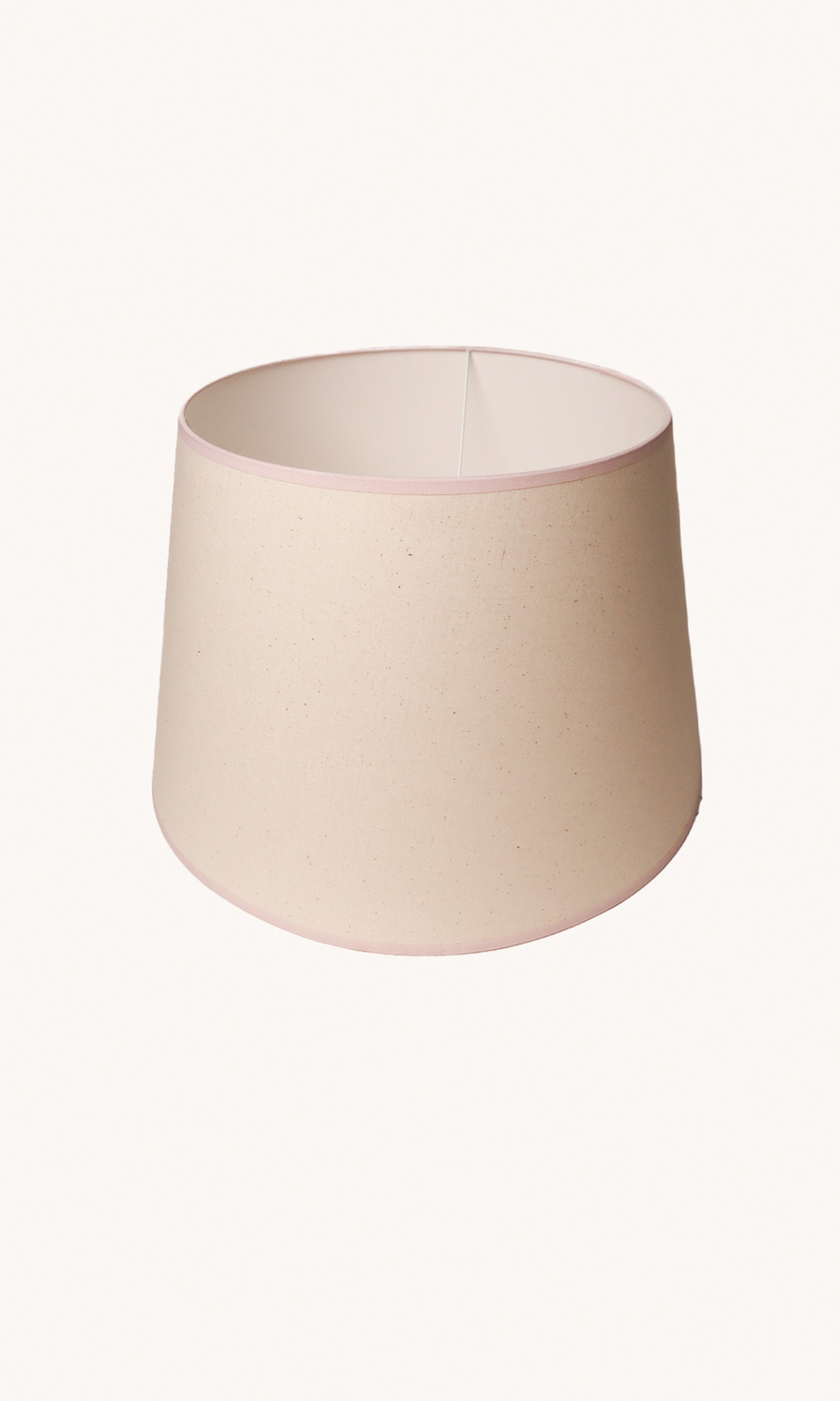 JARAPA - Abat-jour "Calico" fait main avec bordure contrastée rose