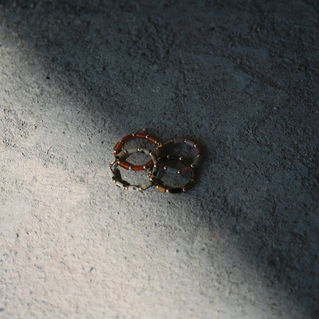 CAMILLE COLETTE STUDIO - Bague Baia Jaspe Dalmatien