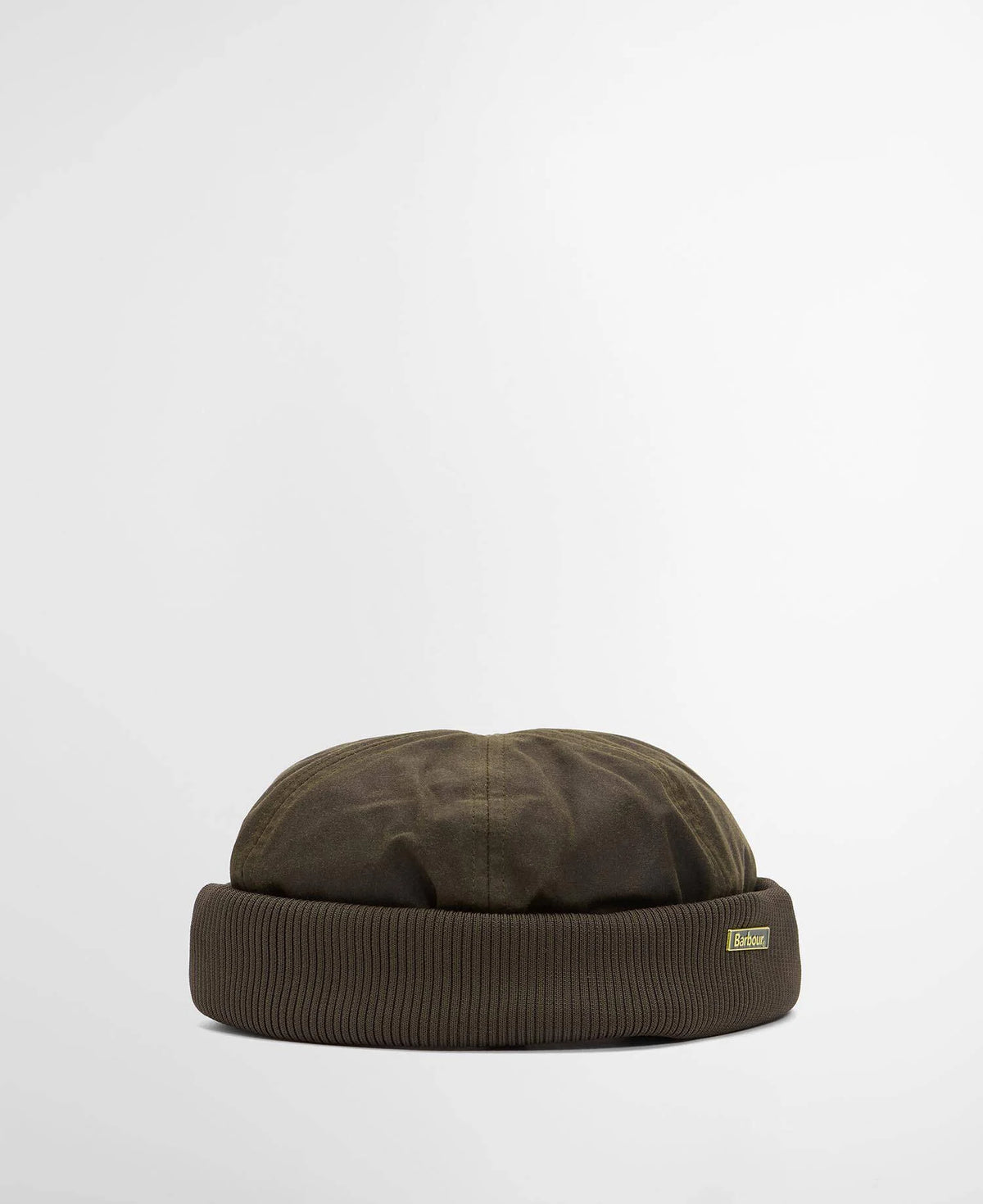 Bonnet docker en coton ciré Barbour Renford olive homme, vue principale
