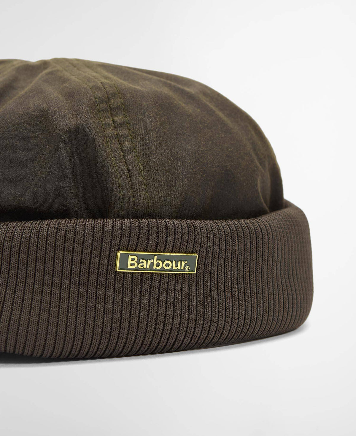Bonnet docker en coton ciré Barbour Renford olive homme, deuxième vue