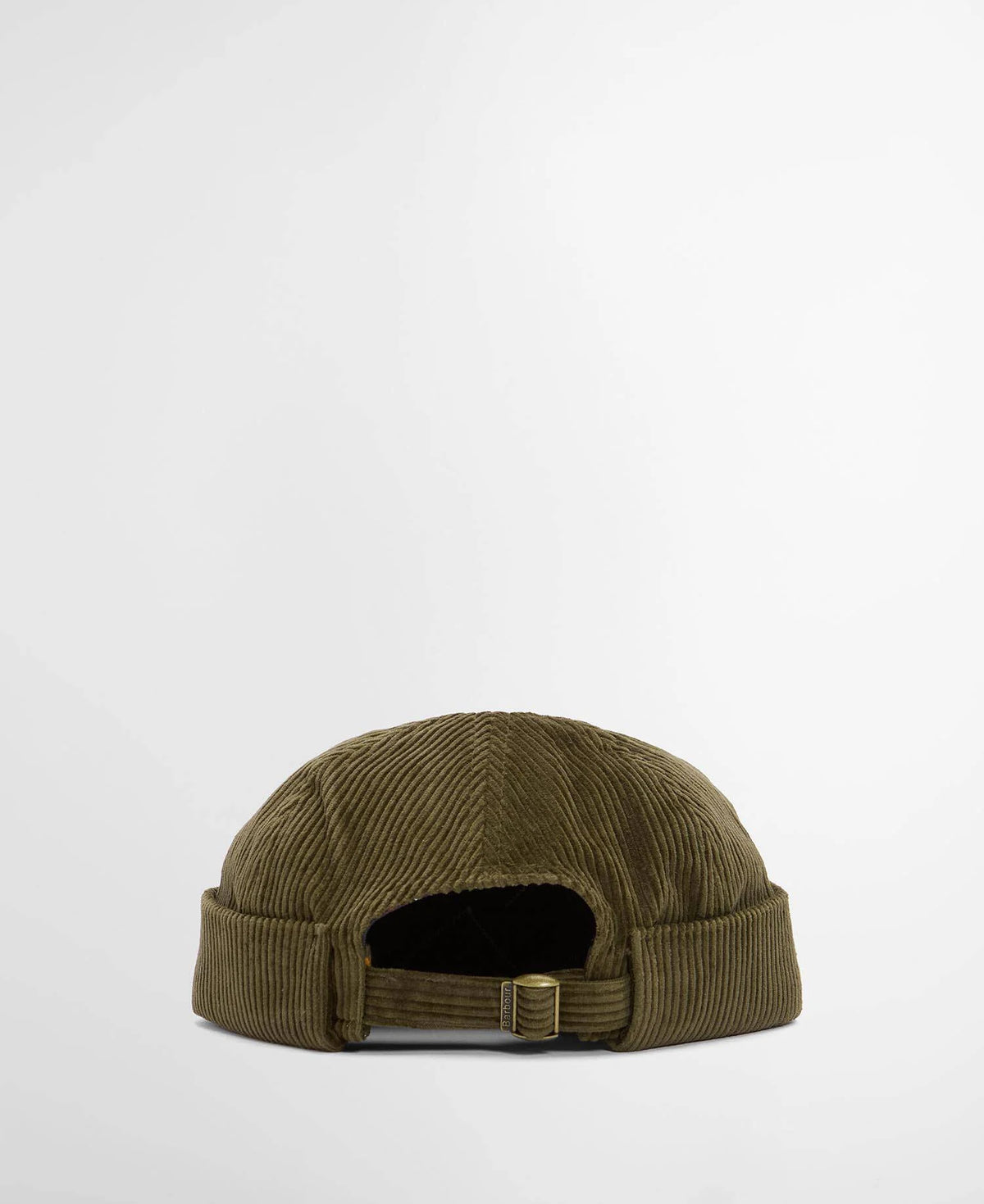Bonnet docker en velours côtelé Barbour Preston olive homme, troisième vue