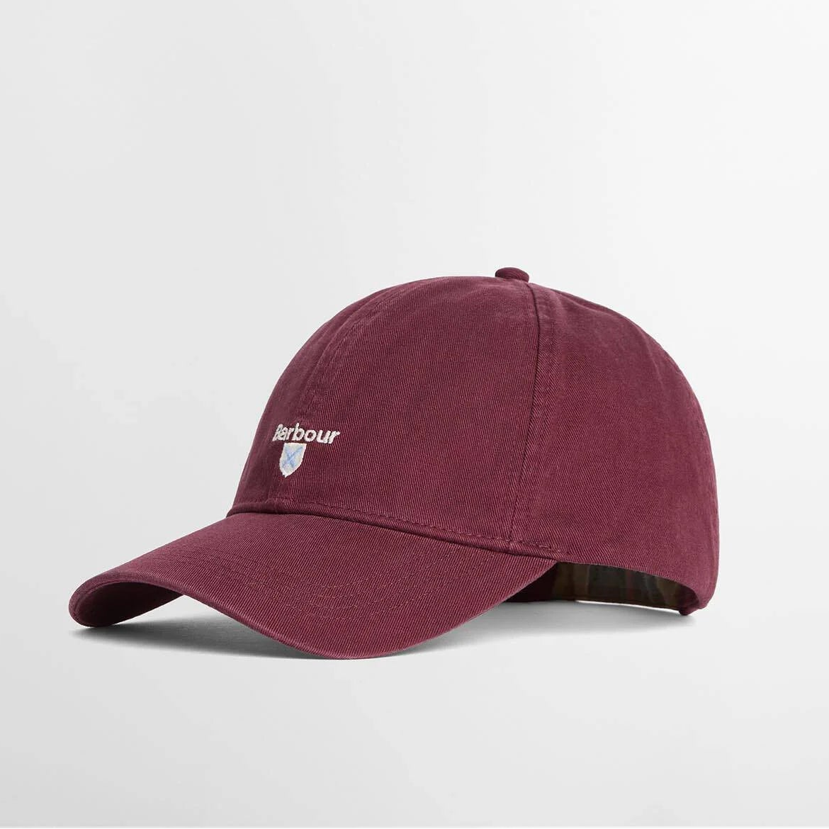 Casquette Barbour Cascade Bordeaux vue de trois-quarts avant