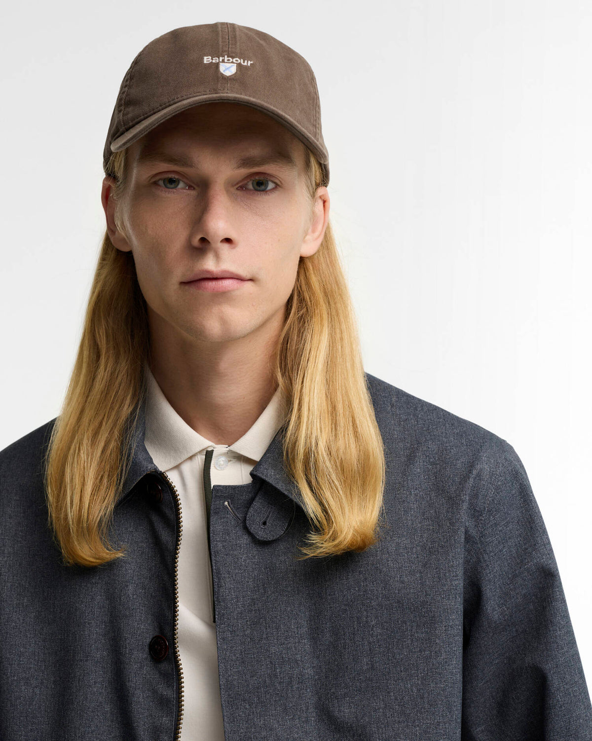 Casquette Barbour Cascade olive vue porté 