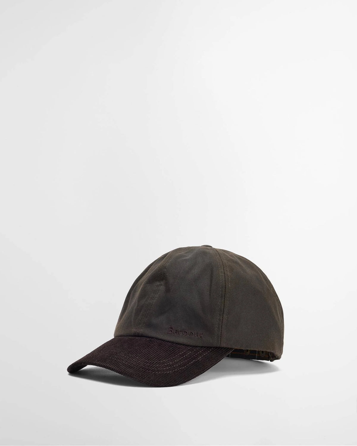 Casquette en coton ciré Barbour Ashby olive brown, vue principale
