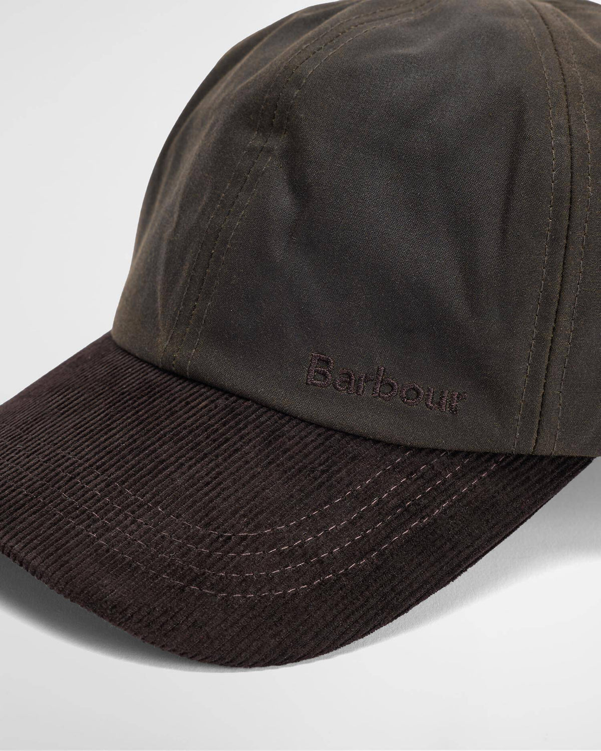 Casquette en coton ciré Barbour Ashby olive brown, quatrième vue