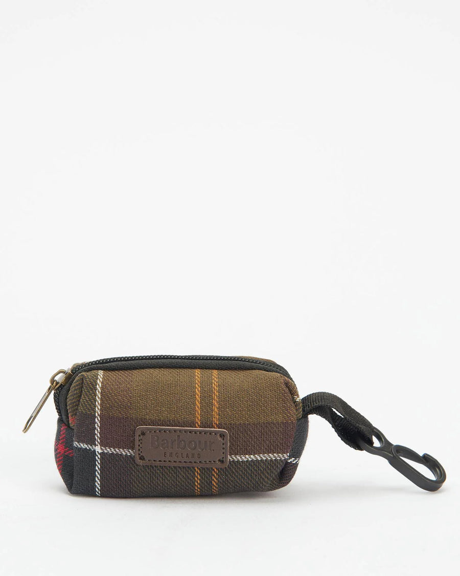 Distributeur de sacs pour chien Barbour en coton tartan, vue principale