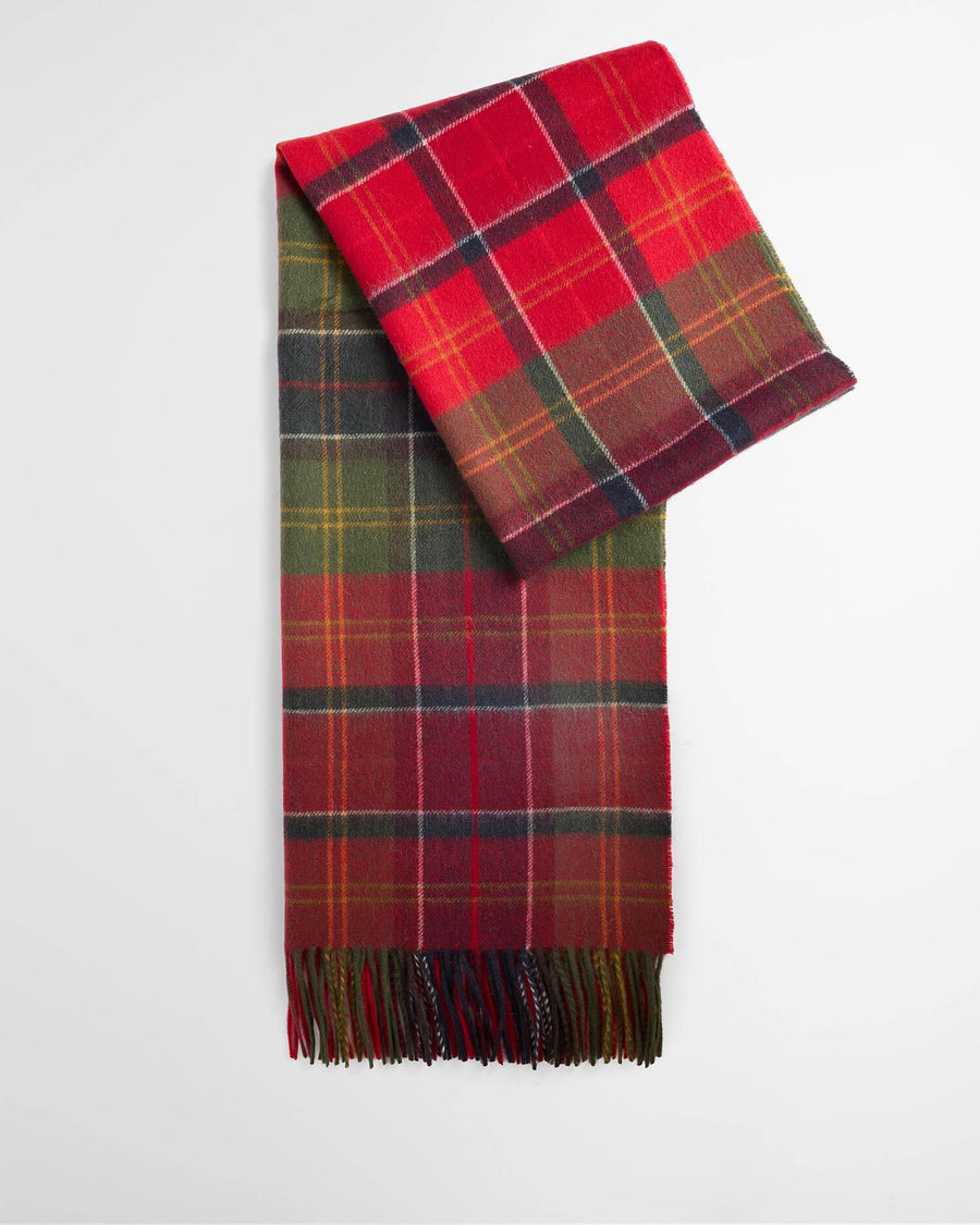 Écharpe en laine d'agneau Barbour Serena tartan cardinal, vue principale