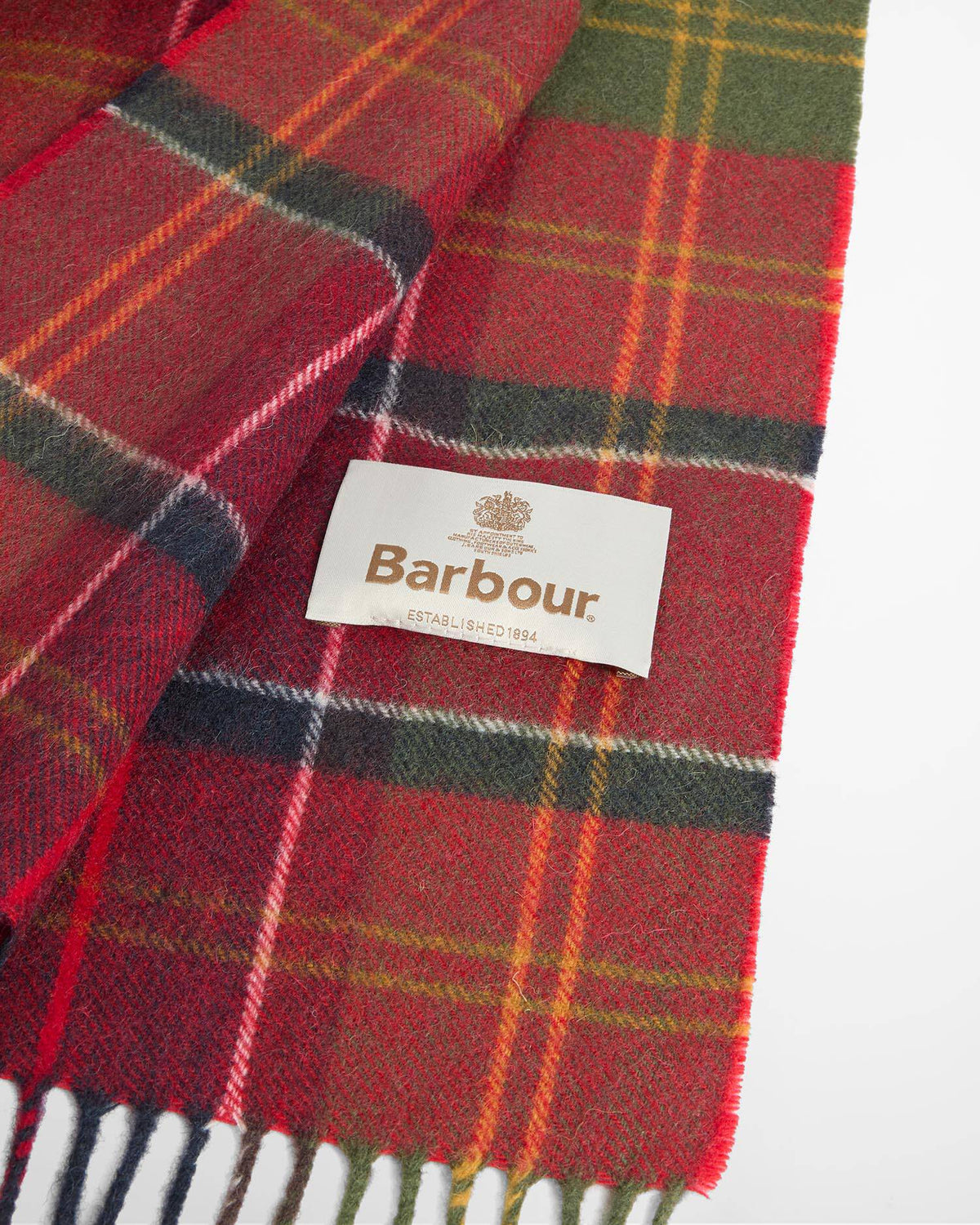 Écharpe en laine d'agneau Barbour Serena tartan cardinal, troisième vue