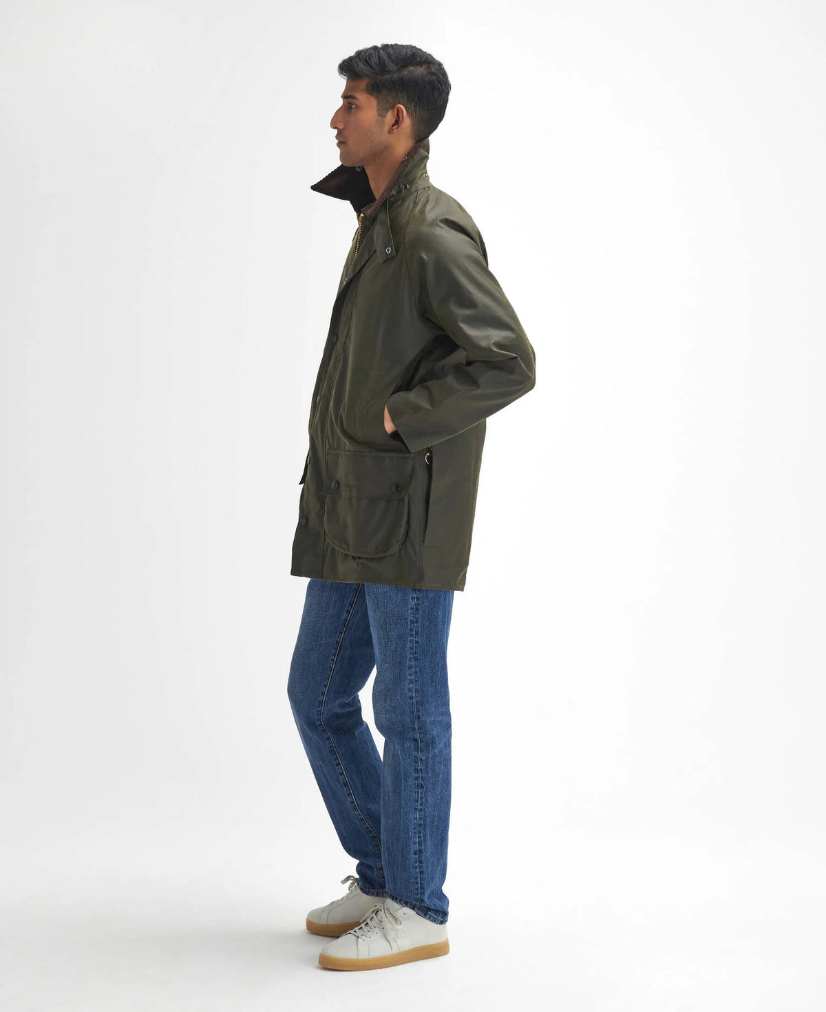 Veste cirée Barbour Beaufort olive archive pour homme, onzième vue