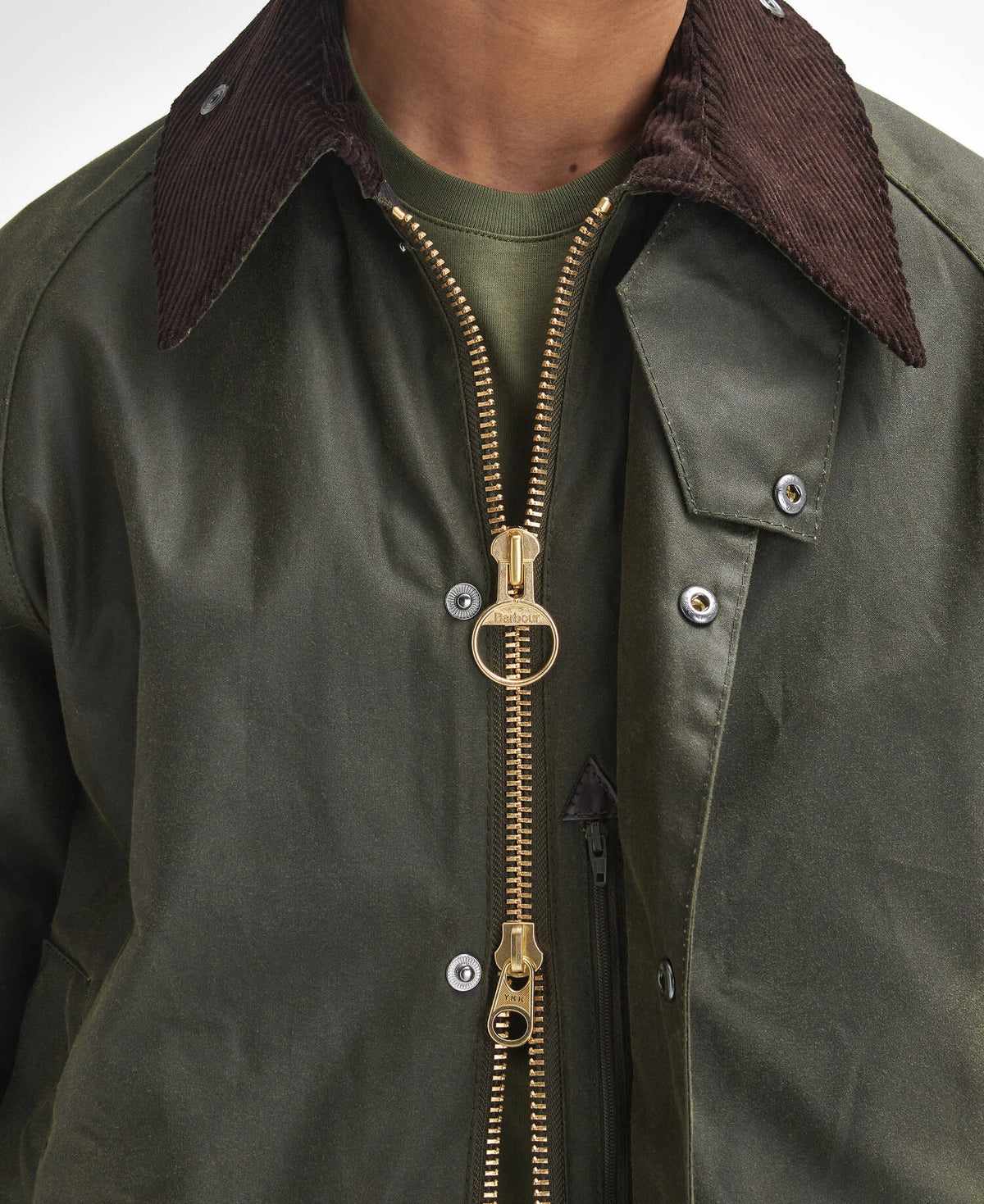Veste cirée Barbour Beaufort olive archive pour homme, sixième vue