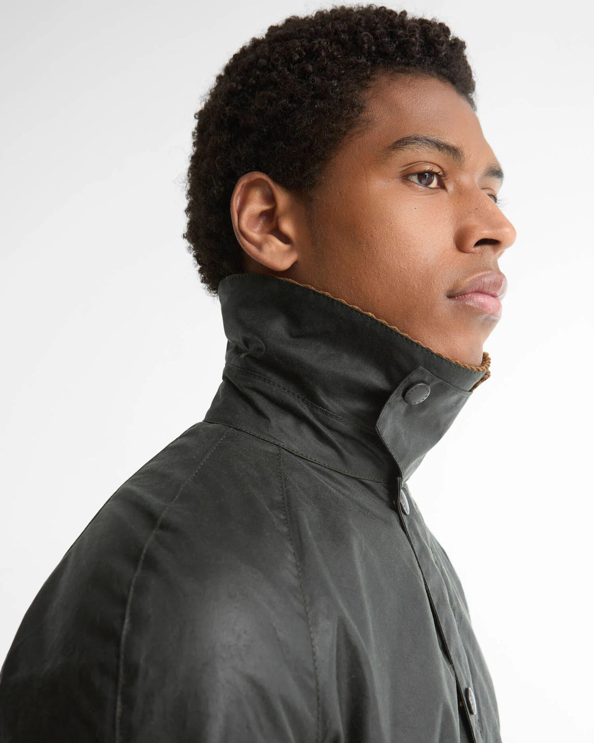 Veste cirée Barbour Festive Ashby sage evergreen pour homme, quatrième vue