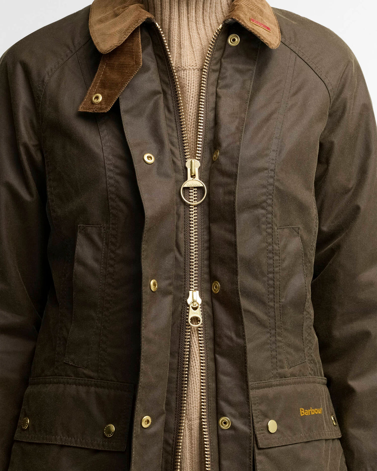 Veste cirée Barbour Icons Beadnell beech birch pour femme, deuxième vue
