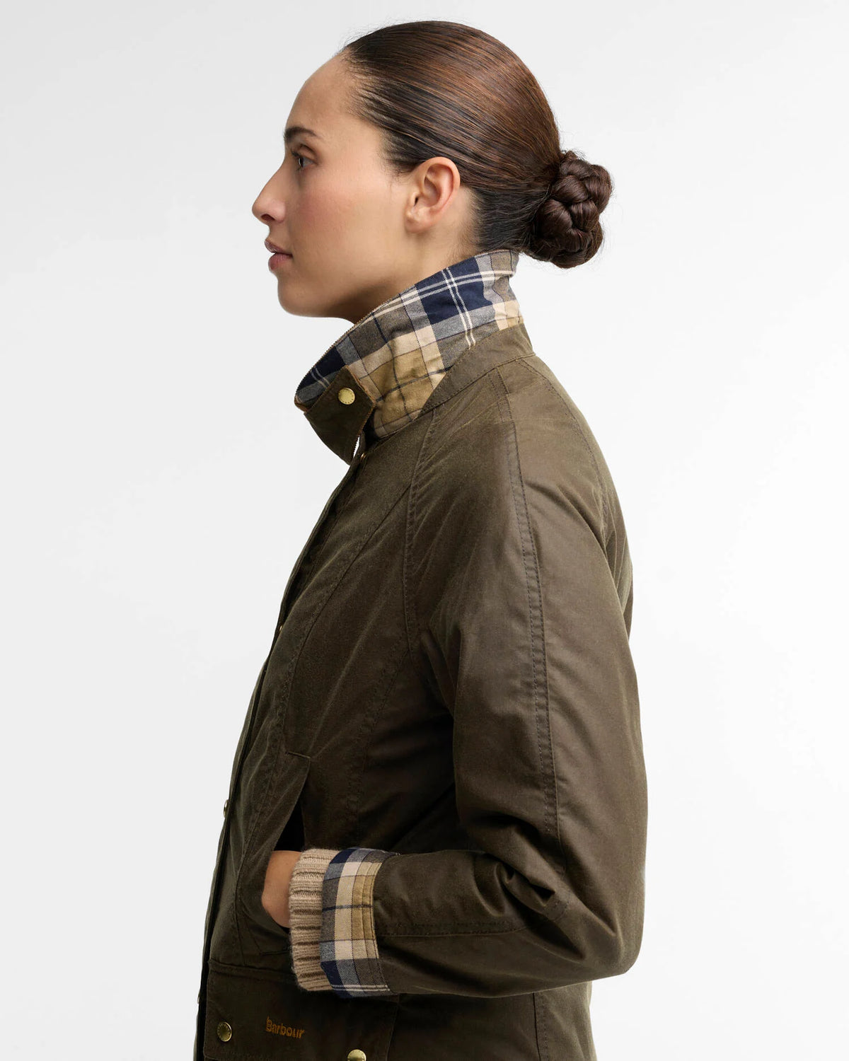 Veste cirée Barbour Icons Beadnell beech birch pour femme, quatrième vue