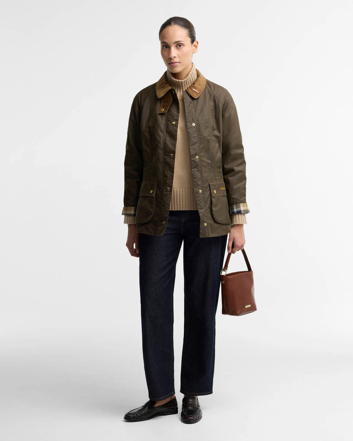 Veste cirée Barbour Icons Beadnell beech birch pour femme, sixième vue