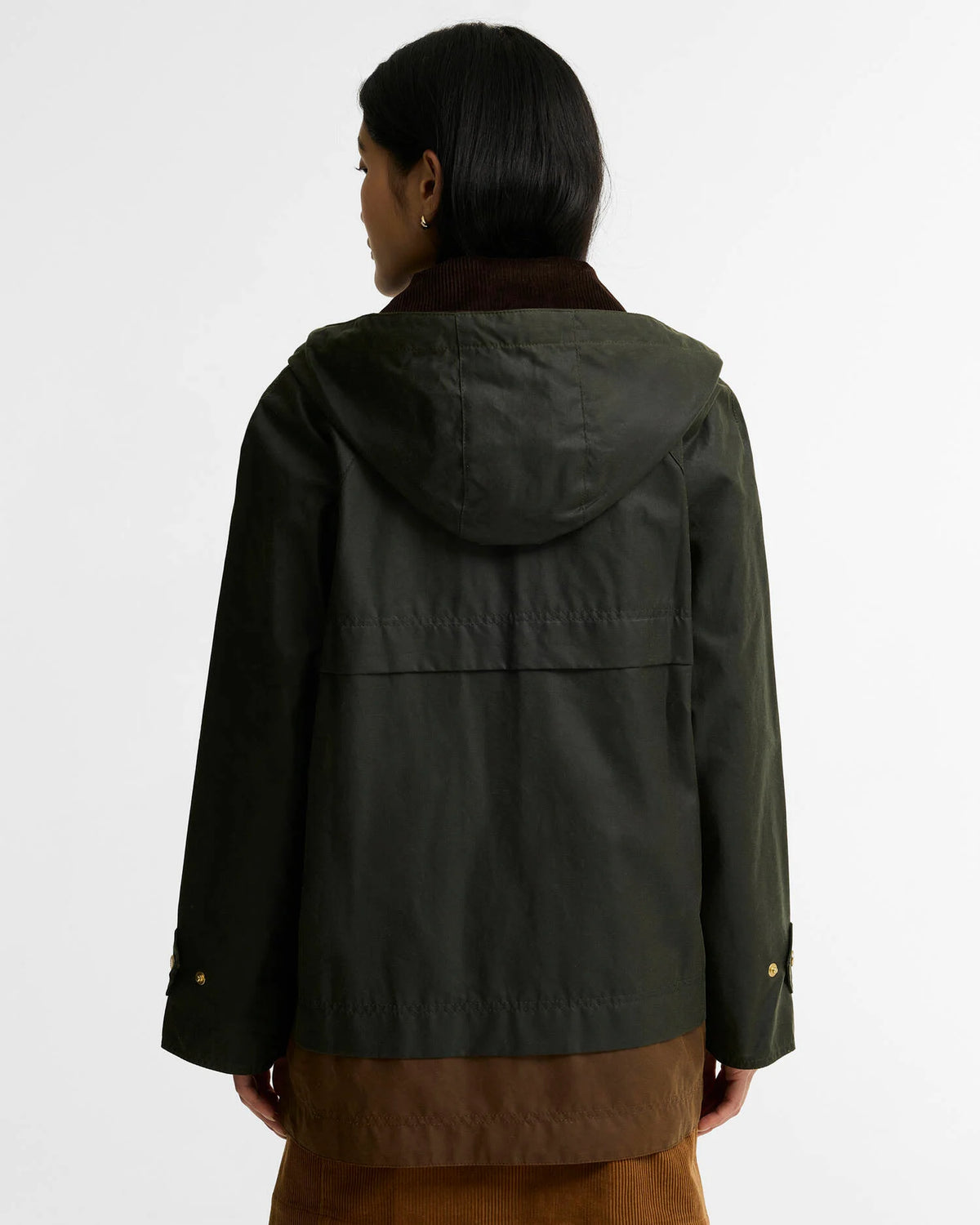 Veste cirée à capuche Barbour Wrenwood fern bark femme, troisième vue