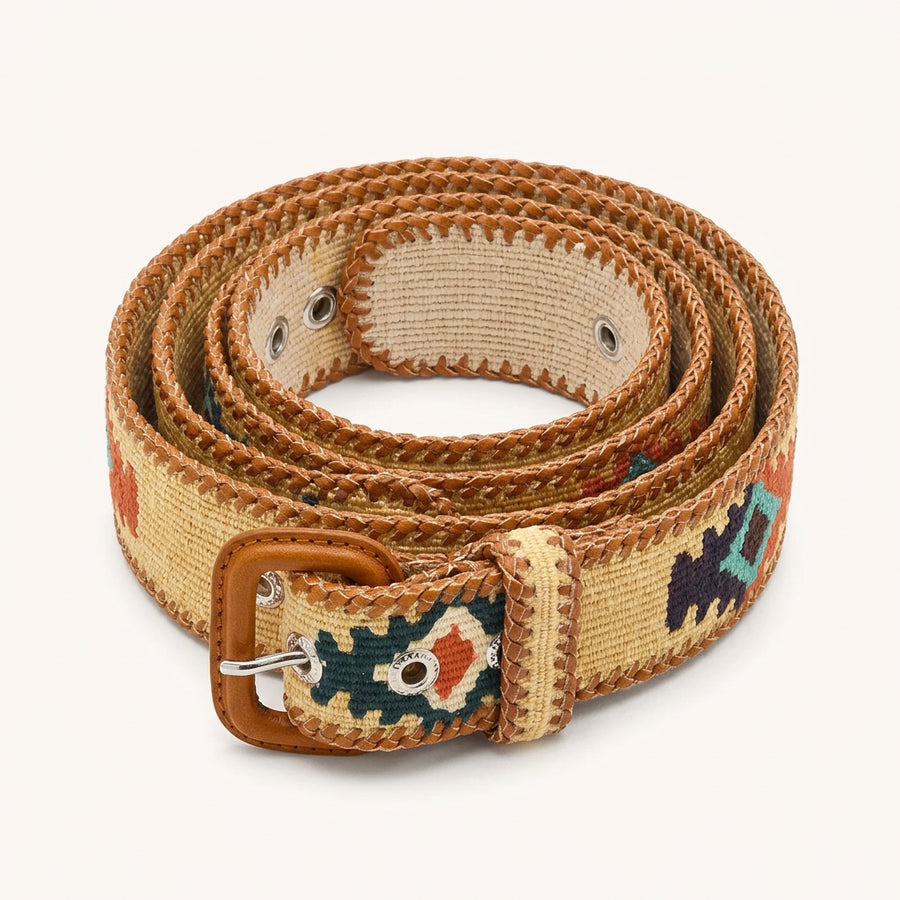Ceinture tissée unisexe La Mansa Beige Albero, vue principale