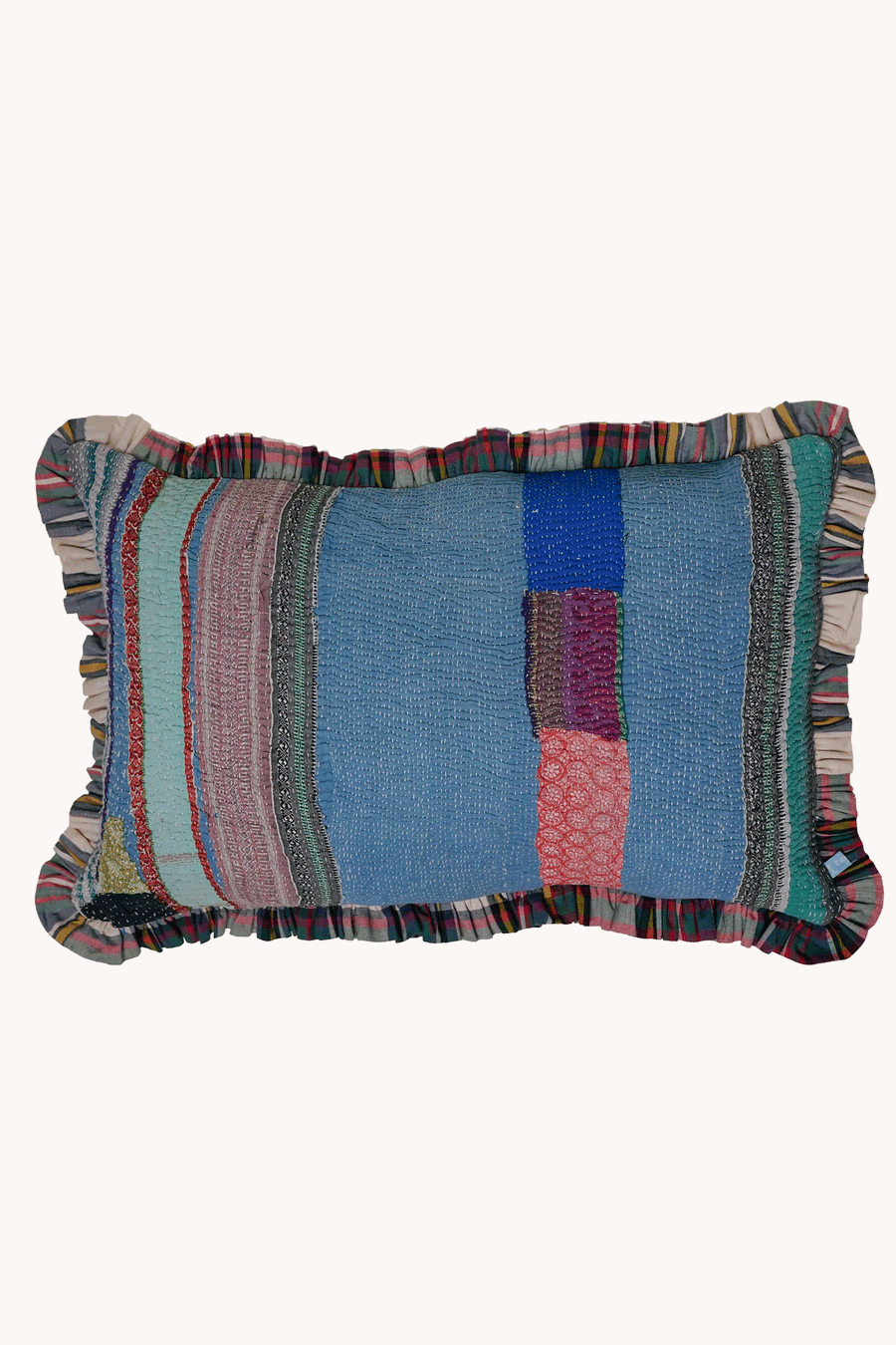 L'ÎLE BLEUE - Housse de Coussin Kantha 10