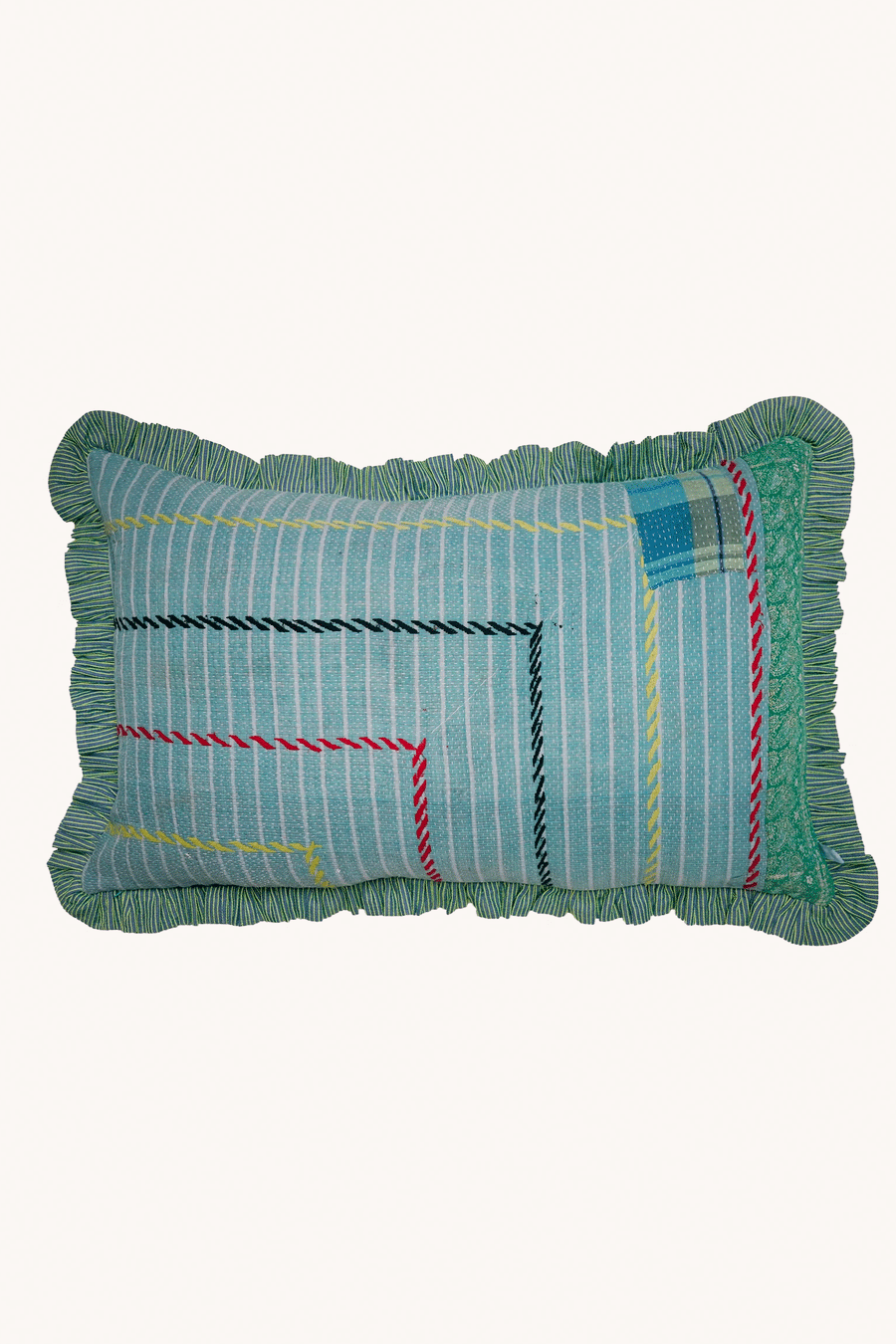L'ÎLE BLEUE - Housse de Coussin Kantha 3