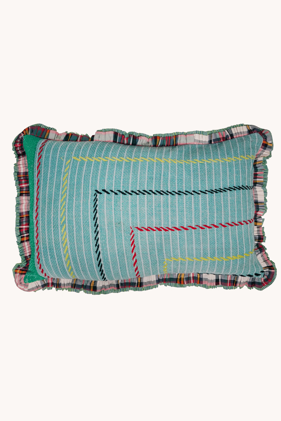 L'ÎLE BLEUE - Housse de Coussin Kantha 3