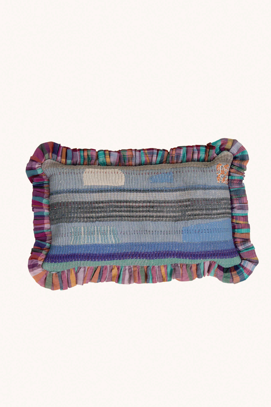 L'ÎLE BLEUE - Housse de Coussin Kantha Liberty