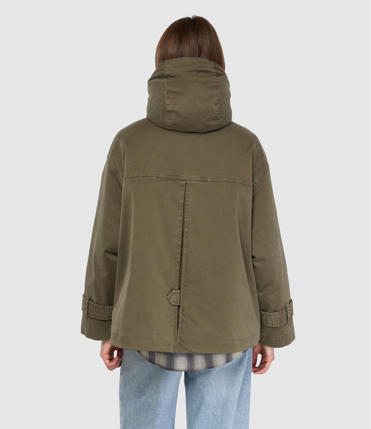 Parka courte Blonde N°8 Bella khaki brown portée, autre vue