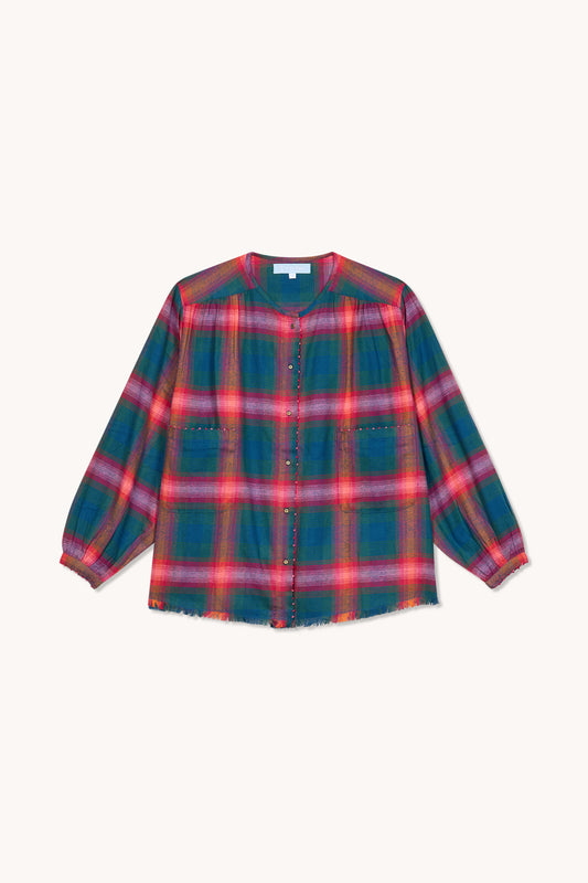 L'ÎLE BLEUE - Blouse Kamini Tartan