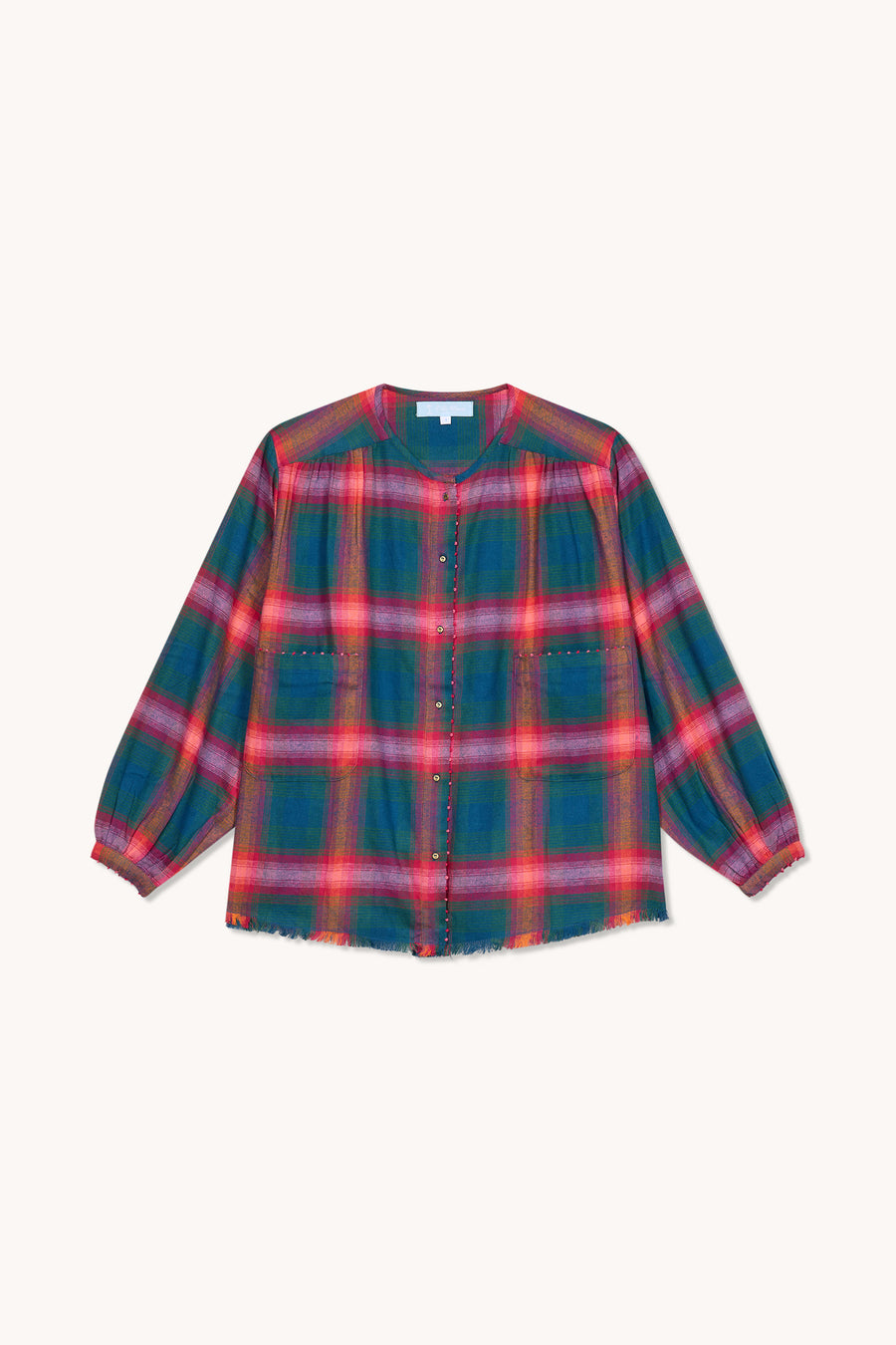 L'ÎLE BLEUE - Blouse Kamini Tartan