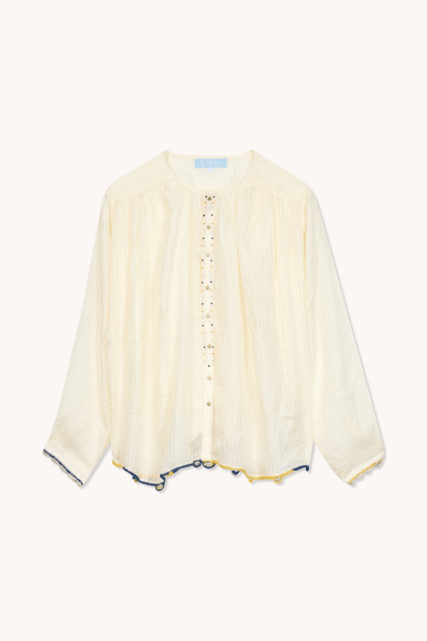 THE BLUE ISLAND - Lily Silk Blouse