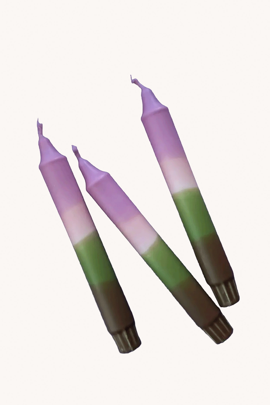 HEYLENOCHKA BERLIN - BOUGIES DIP DYE ROSE, VIOLET, VERT ET MARRON