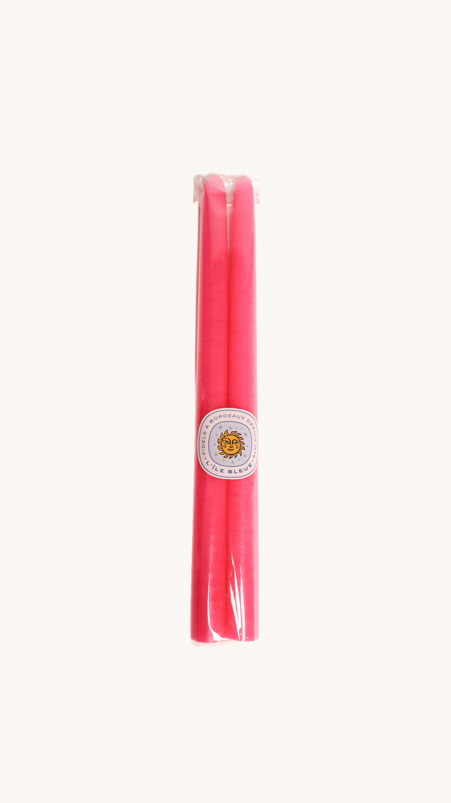 Ciergerie des Prémontrés - LOT DE 2 BOUGIES CONIQUES ROSE FLUO
