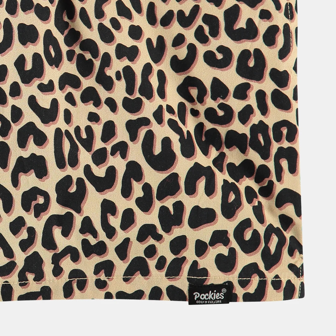 Boxer Pockies Leopard imprimé léopard beige, autre angle